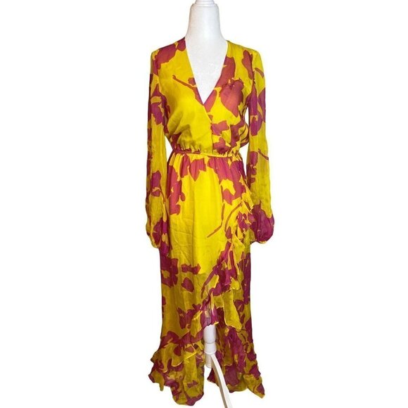 Caroline Constas Liv Maxi Dress in Yellow XSmall Womens Long Gown - Picture 4 of 15